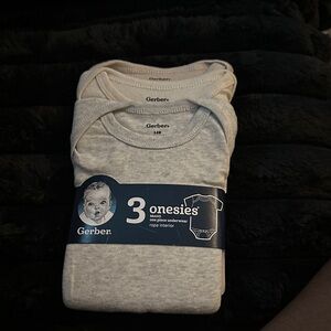 Gerber Soft Cream Baby Onesies - 3 Pack